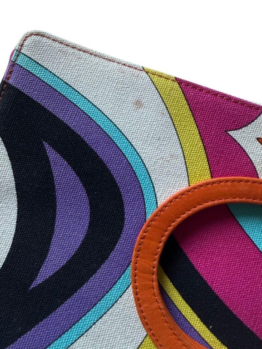 Vintage Emilio Pucci Two-Way Geometric Printed Multicolor Clutch Bag - Picture 8 of 8
